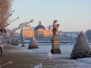 Vue extérieure du chateau en hiver